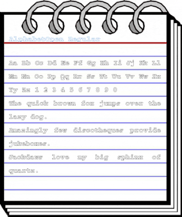 AlphabetOpen Regular Font