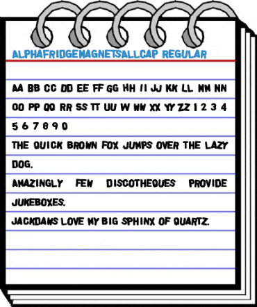 AlphaFridgeMagnetsAllCap Regular Font
