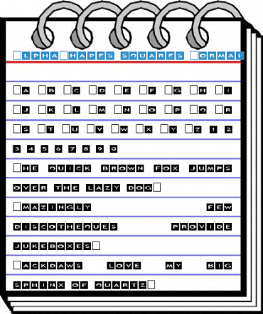 AlphaShapes squares Normal Font