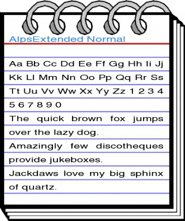 AlpsExtended Normal Font
