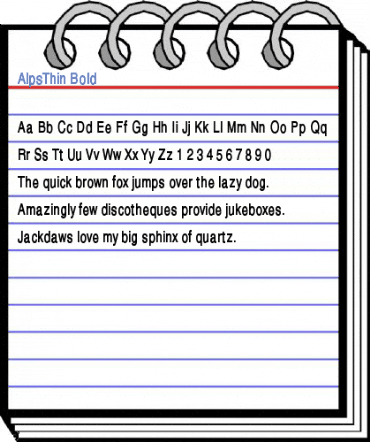 AlpsThin Bold Font