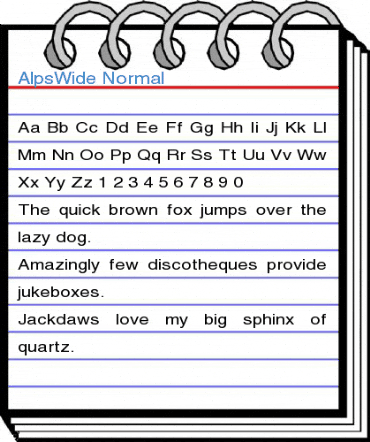 AlpsWide Normal Font