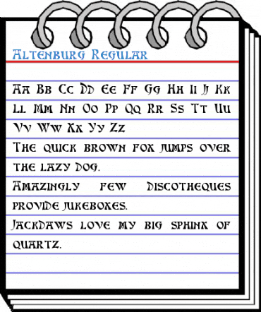 Altenburg Regular Font