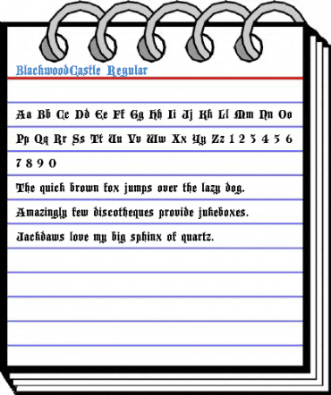 BlackwoodCastle Regular Font