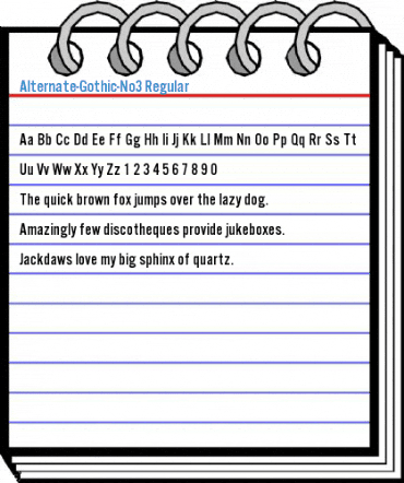 Alternate-Gothic-No3 Regular Font
