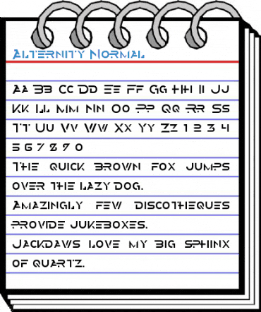 Alternity Normal Font