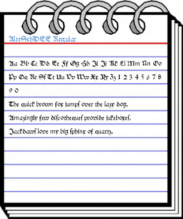 AlteSchDEE Regular Font