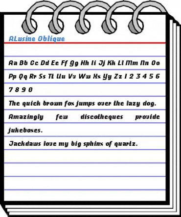 ALusine Oblique Font