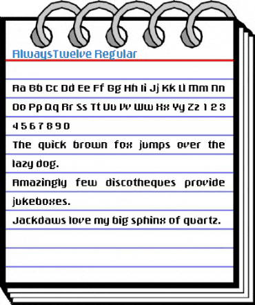 AlwaysTwelve Font