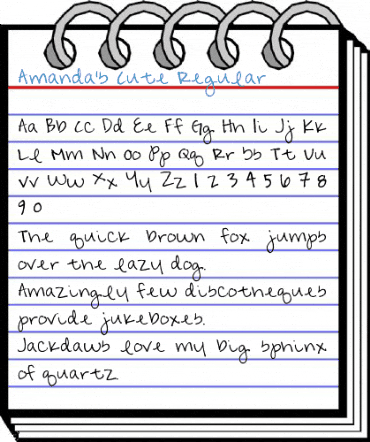 Amanda's Cute Regular Font