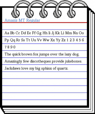 Amasis MT Regular Font