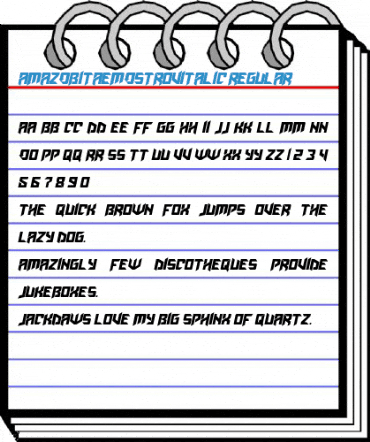 AmazObitaemOstrovItalic Regular Font