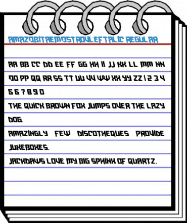AmazObitaemOstrovLeftalic Regular Font