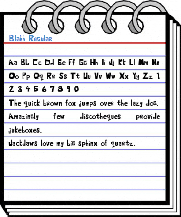 Blahh Regular Font