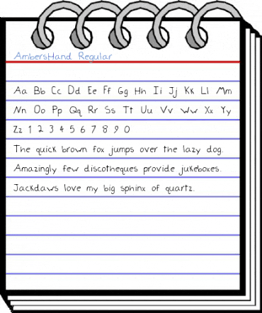 AmbersHand Regular Font