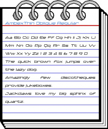 AmbexThin Oblique Regular Font