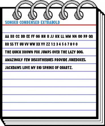 SONGER Condensed ExtraBold Font