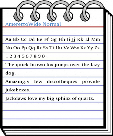 AmerettoWide Normal Font
