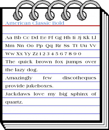 American Classic Bold Font