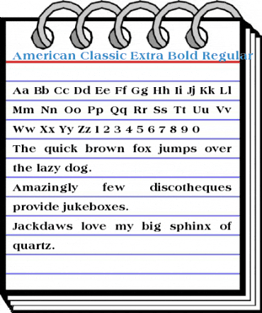 American Classic Extra Bold Regular Font