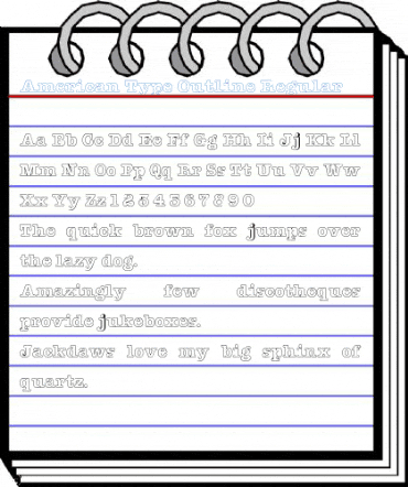 American Type Outline Regular Font
