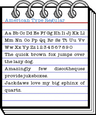 American Type Regular Font