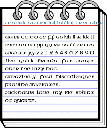 American Uncial Initials Regular Font