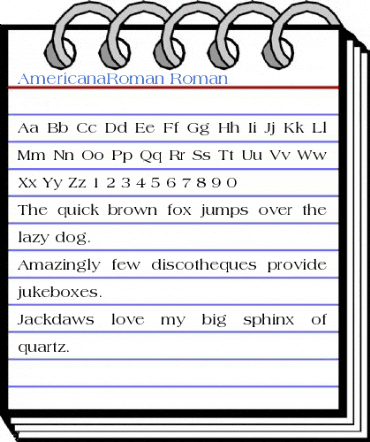 AmericanaRoman Roman Font
