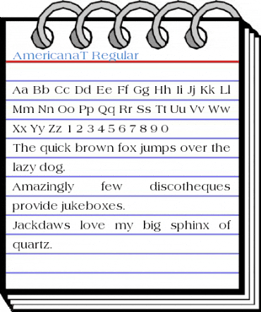 AmericanaT Regular Font