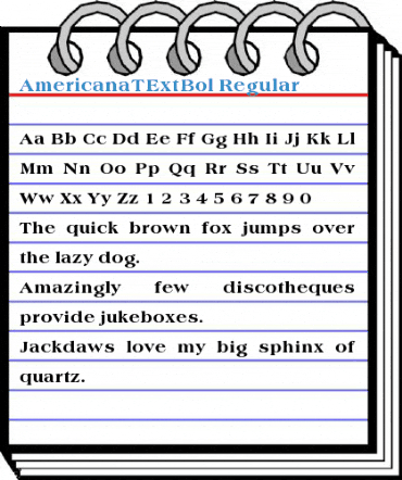 AmericanaTExtBol Regular Font