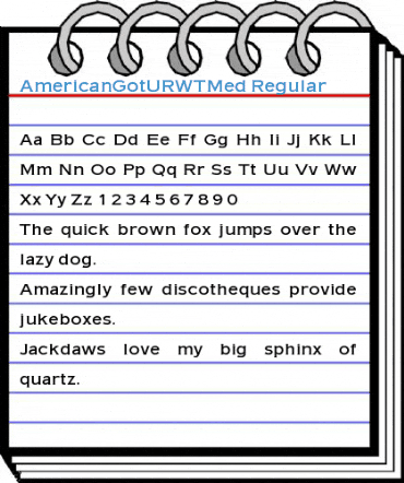 AmericanGotURWTMed Regular Font