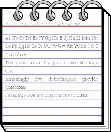 AmericanTypItcDEELig Regular Font