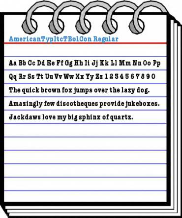AmericanTypItcTBolCon Regular Font