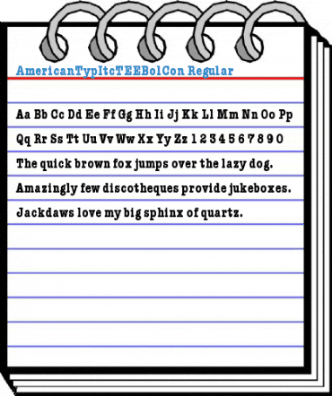 AmericanTypItcTEEBolCon Regular Font