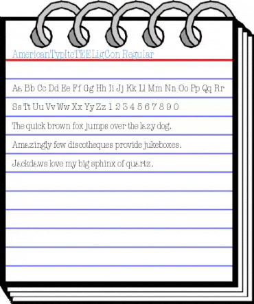 AmericanTypItcTEELigCon Regular Font
