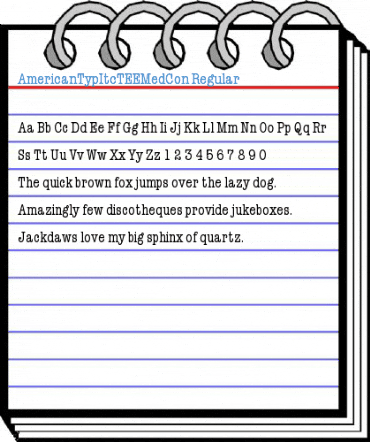 AmericanTypItcTEEMedCon Regular Font