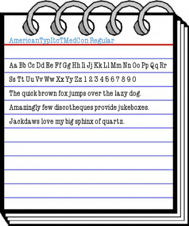 AmericanTypItcTMedCon Regular Font