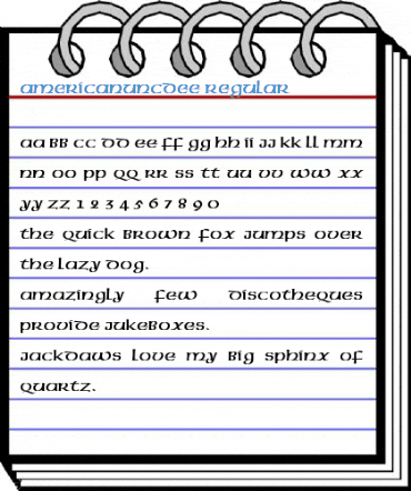 AmericanUncDEE Regular Font
