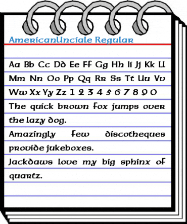 AmericanUnciale Regular Font