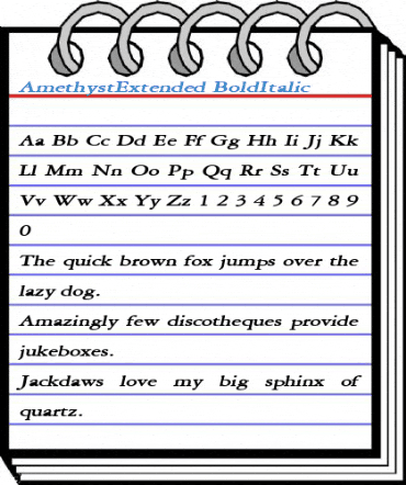 AmethystExtended BoldItalic Font