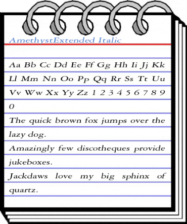 AmethystExtended Italic Font