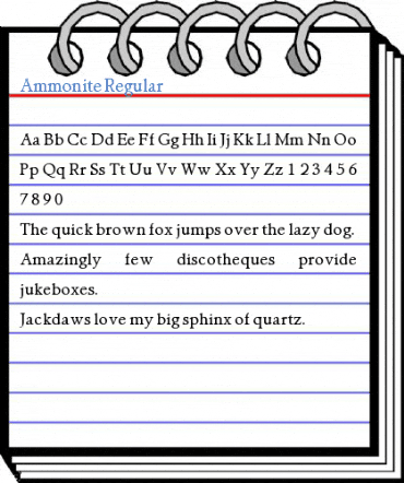 Ammonite Regular Font