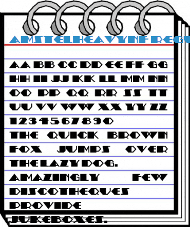 AmstelHeavyNF Regular Font