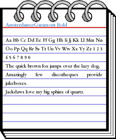 AmsterdamerGaramont Bold Font