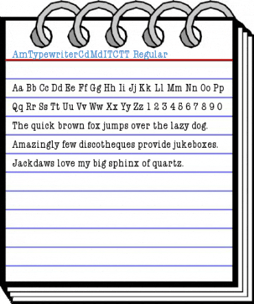 AmTypewriterCdMdITCTT Regular Font