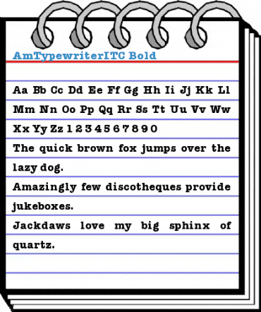 AmTypewriterITC Bold Font