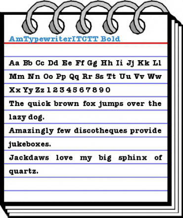AmTypewriterITCTT Bold Font