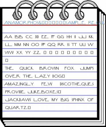 Anamorphos饠sample Regular Font