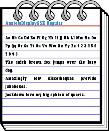 AnatoleDisplaySSK Regular Font