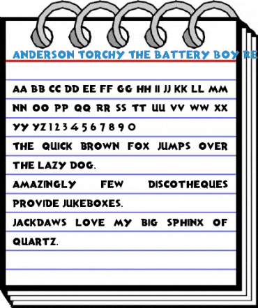 Anderson Torchy The Battery Boy Regular Font